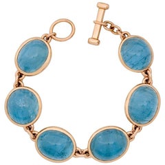 Colleen B. Rosenblat Masterpieces Aquamarines Rose Gold Bracelet