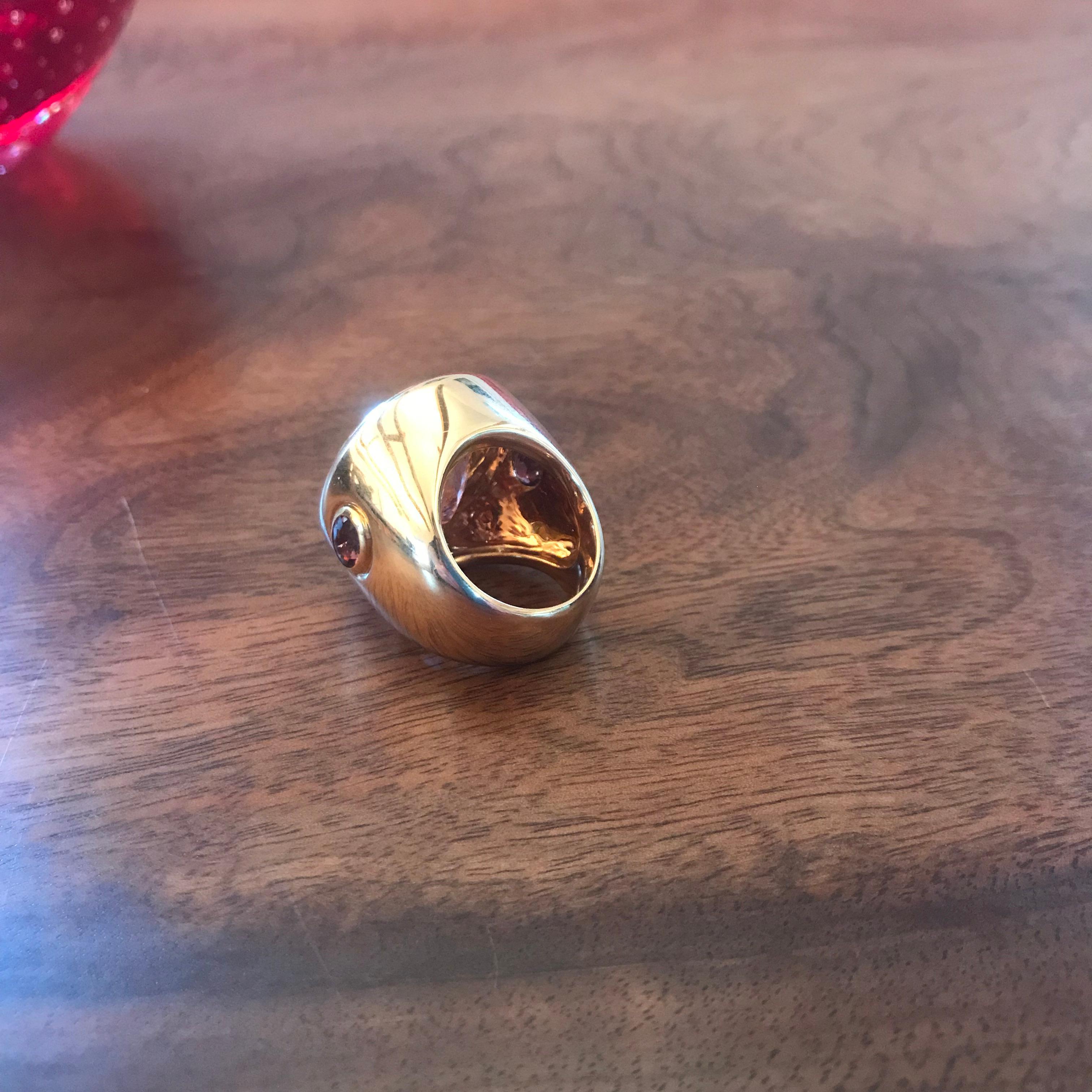 Colleen B. Rosenblat Morganite Sapphire Rose Gold Cocktail Ring In New Condition For Sale In Hamburg, DE