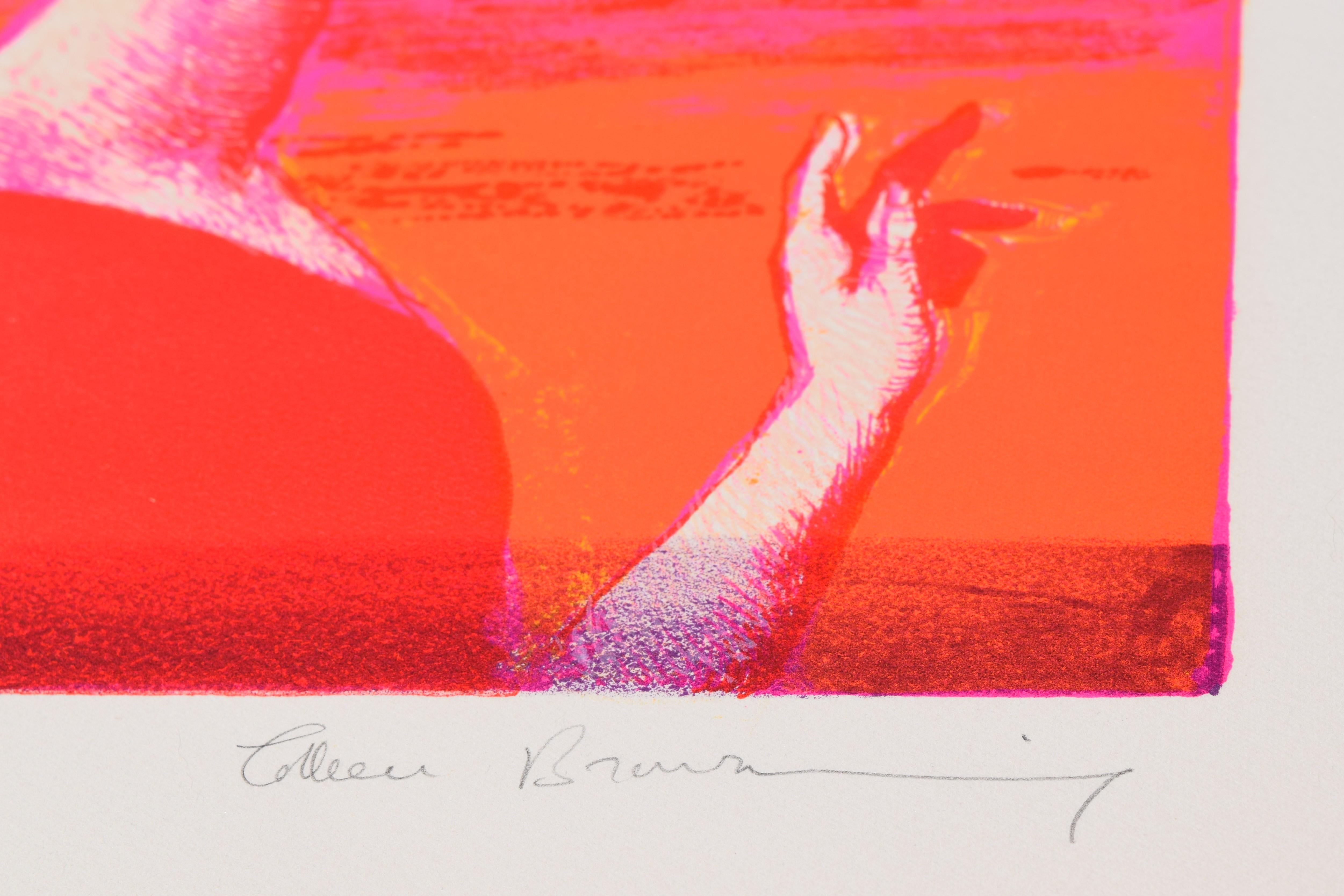 La Luna, Surrealist Signed Lithograph by Colleen Browning For Sale 3
