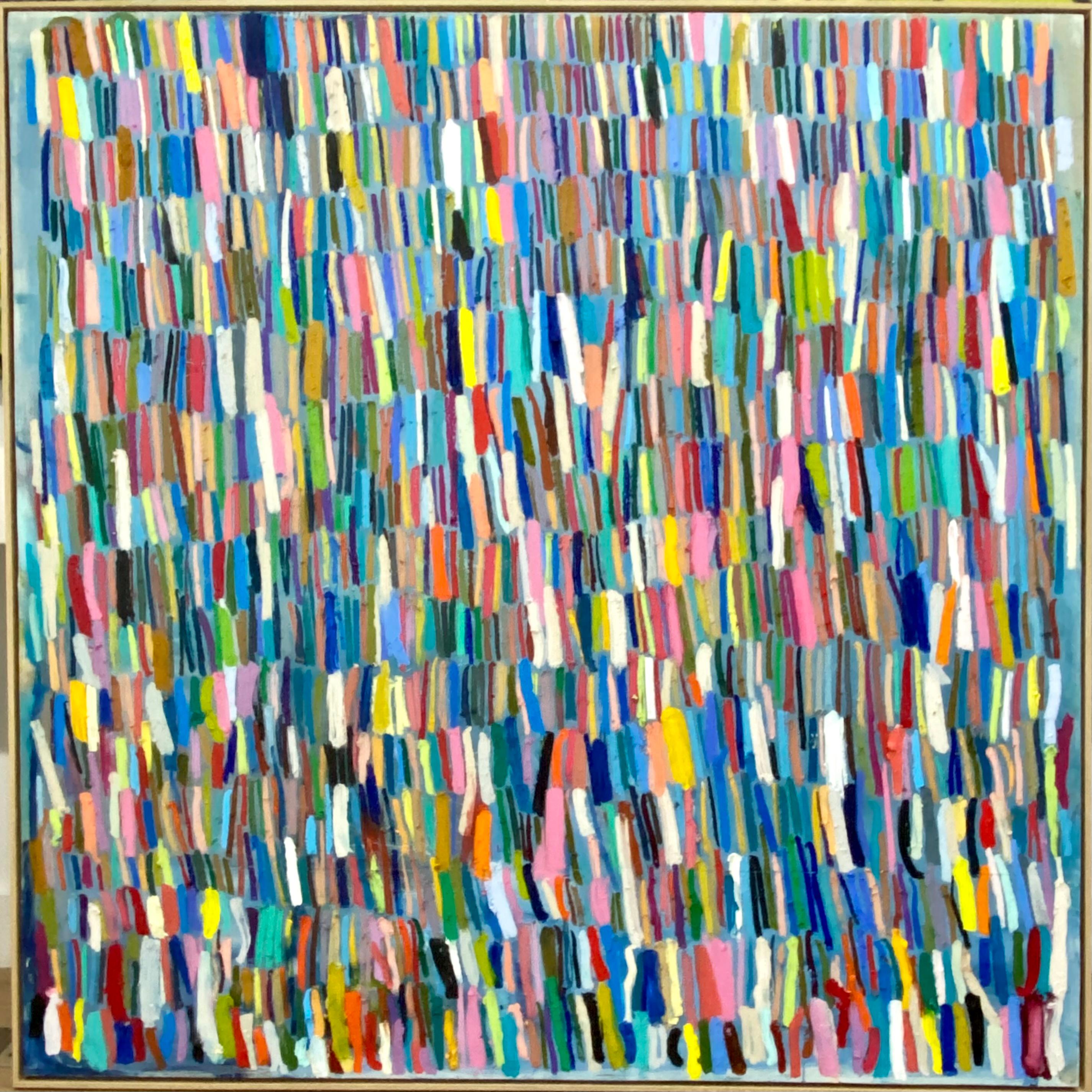 Colleen Leach is a self taught artist.  She believes that art evokes the human spirit. Heavily influenced by music, Colleen's work explores the relationship of playful bold linear works, texture and the use of color blocks as a primary compositional