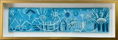 Dream State by Colleen Leach, Horiztonal Framed Abstract Oil on Paper Painting