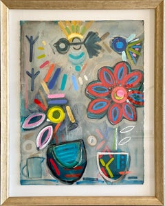 Feed Your Soul by Colleen Leach, Contemporary Framed Floral painting on paper