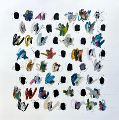 „It's A Short Life“ von Colleen Leach, gerahmtes abstraktes Öl und Graphit auf Papier