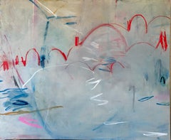 Jump, Twist & Shout by Colleen Leach, Large Abstract Oil on Canvas Painting