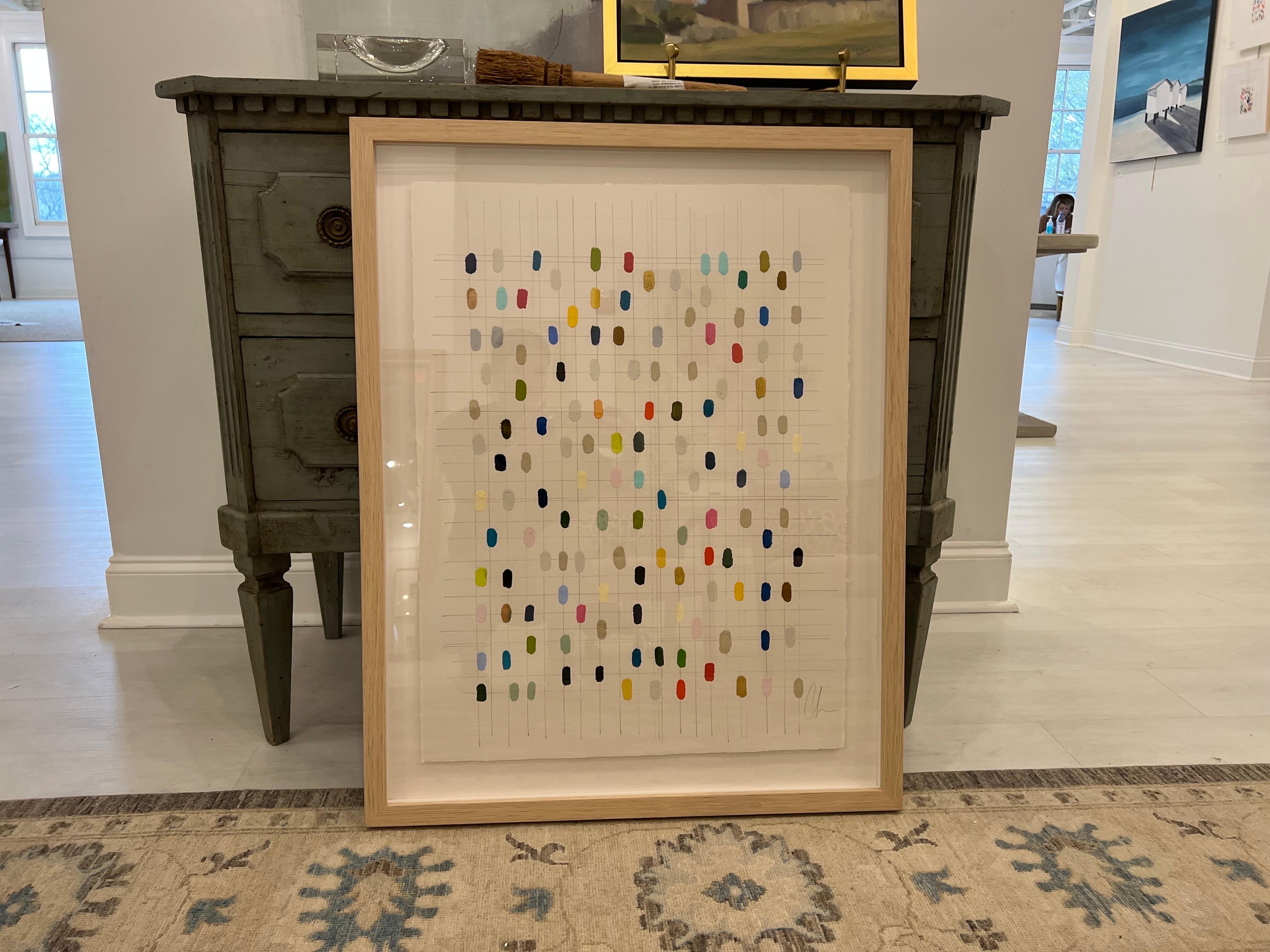 The size includes the frame.

Colleen Leach is a self taught artist.  She believes that art evokes the human spirit. Heavily influenced by music, Colleen's work explores the relationship of playful bold linear works, texture and the use of color