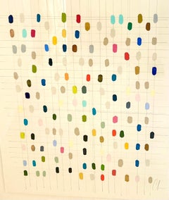 Leap of Faith by Colleen Leach, Contemporary Framed Abstract Dots on paper