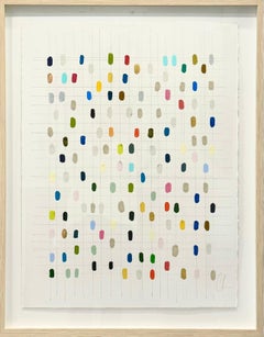 Leap of Faith by Colleen Leach, Contemporary Framed Abstract Dots on paper
