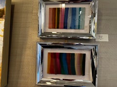 Mixed Tape by Colleen Leach, peinture abstraite sur papier encadrée, colorée