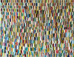 No More Talking by Colleen Leach, Large Abstract on canvas, oil stick