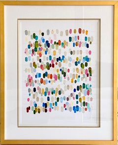 Nouveau Depart I by Colleen Leach, Contemporary Framed Abstract Dots on paper