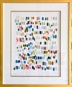 Nouveau Depart II by Colleen Leach, Contemporary Framed Abstract Dots on paper