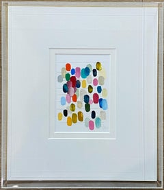 Off the Deep End by Colleen Leach, Framed Abstract oil and pencil on paper