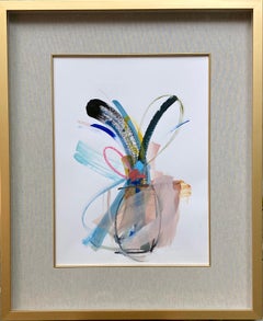 Rhythm and Blues You Colleen Leach, Contemporary Framed painting on paper