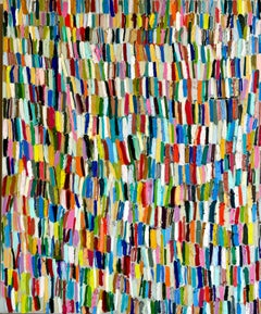 She Likes to Dance by Colleen Leach, Large Abstract on canvas, oil stick