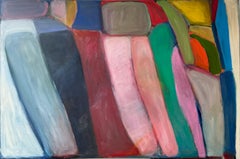 You Can Leave the Light On di Colleen Leach Quadro astratto su tela a tecnica mista