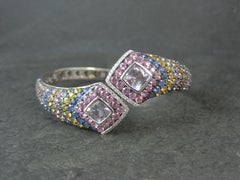 Colleen Lopez Rose de France Sapphire and Diamond Sterling Silver Bracelet
