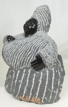 Original-Skulptur „Coming From Labor“ aus Shona-Stein, signiert von Colleen Madamombe
