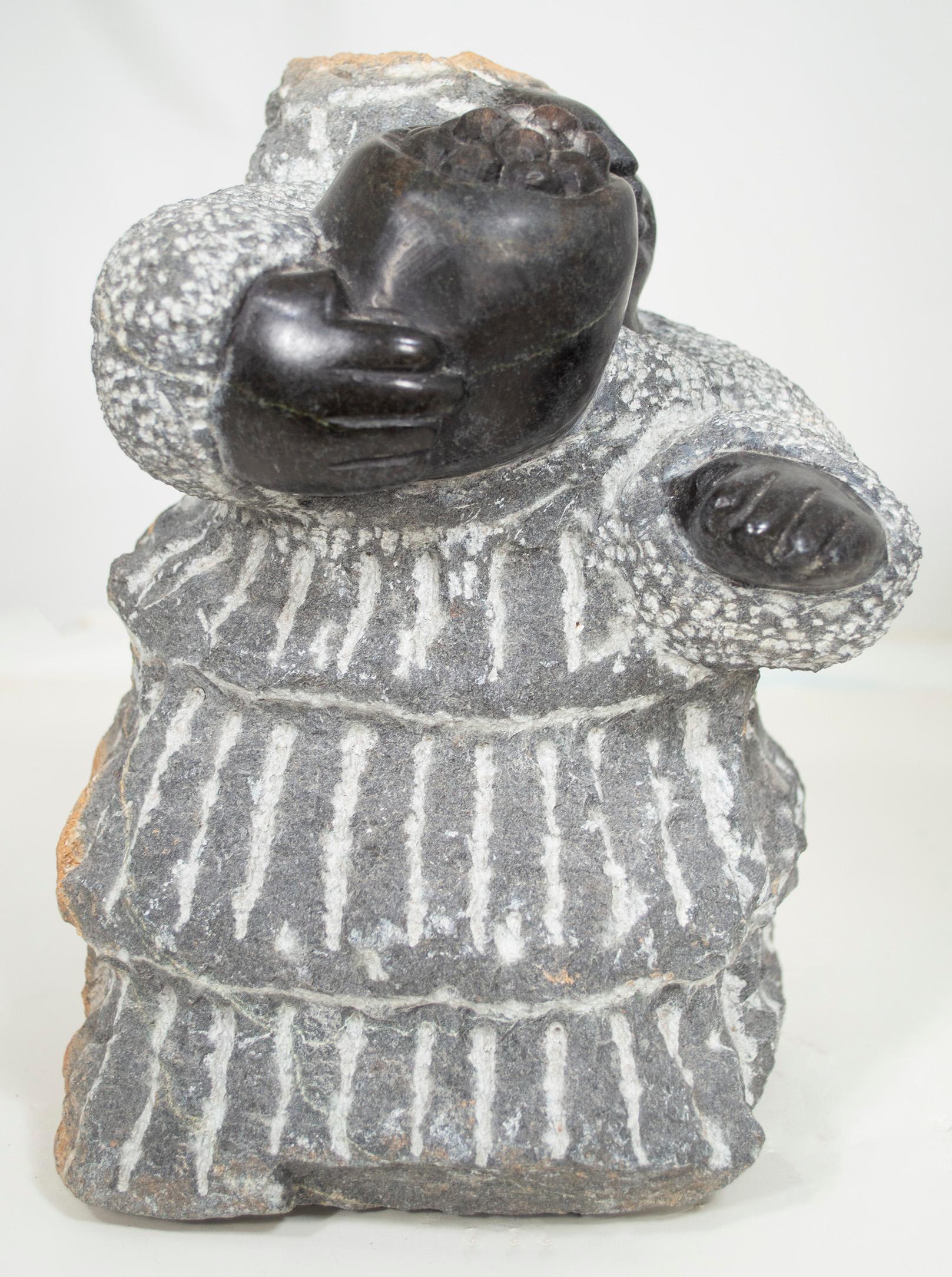 'Coming From the Fields' original Shona stone sculpture by Colleen Madamombe For Sale 1