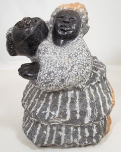 'Coming From the Fields' original Shona stone sculpture by Colleen Madamombe