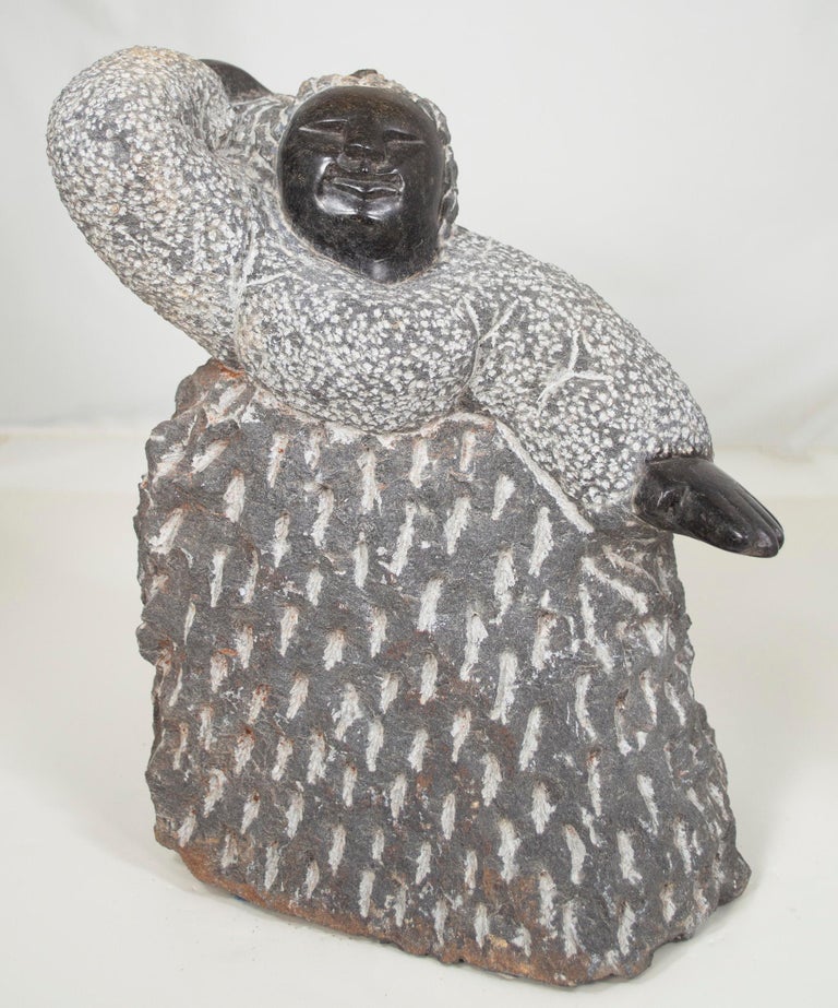 Colleen Madamombe Excited Girl Original Shona Stone Sculpture colleen-madamombe-excited-girl-original-shona-stone-sculpture