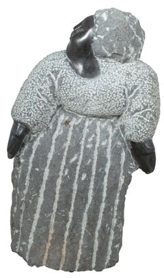 Original-Skulptur „Grandmother“ aus Shona-Stein, signiert von Colleen Madamombe