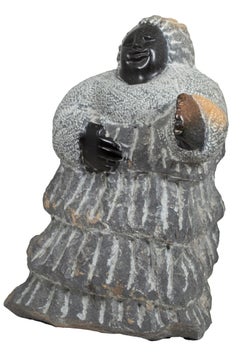 Original-Skulptur „Greetings“ aus Shona-Stein, signiert von Colleen Madamombe