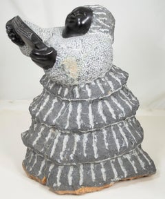 'Teacher or Preacher' original signed Shona stone sculpture by Colleen Madamombe