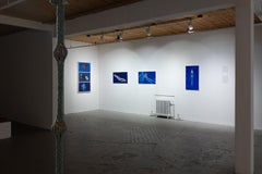 Glass Squid Oil Painting on Wood Panel, Contemporary, 2010-