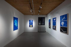 Into the Deep Triptych, Contemporary Oil on Wood Panel, 2010-