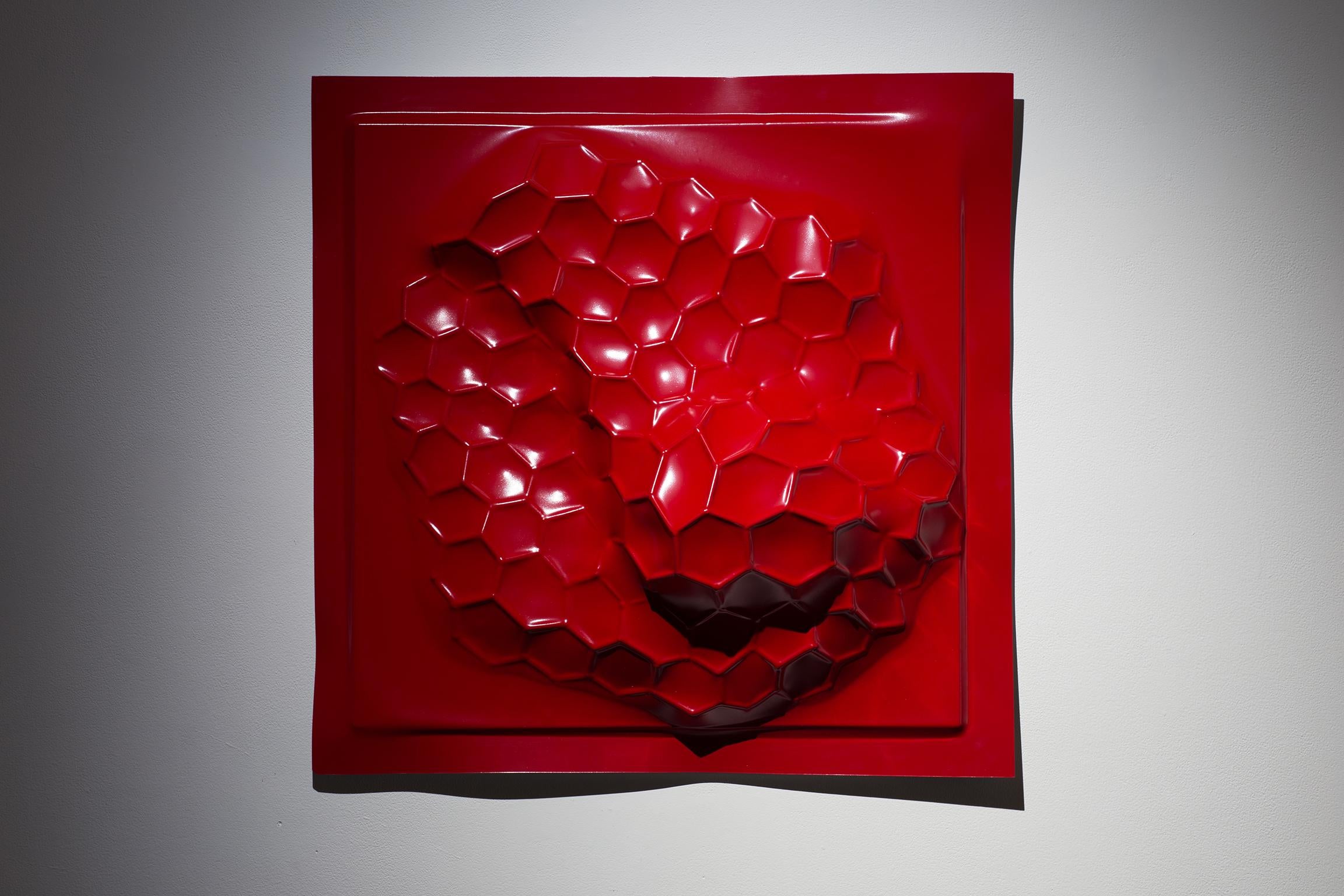 Colleen Wolstenholme Abstract Sculpture - Matrix Index 6 / Red