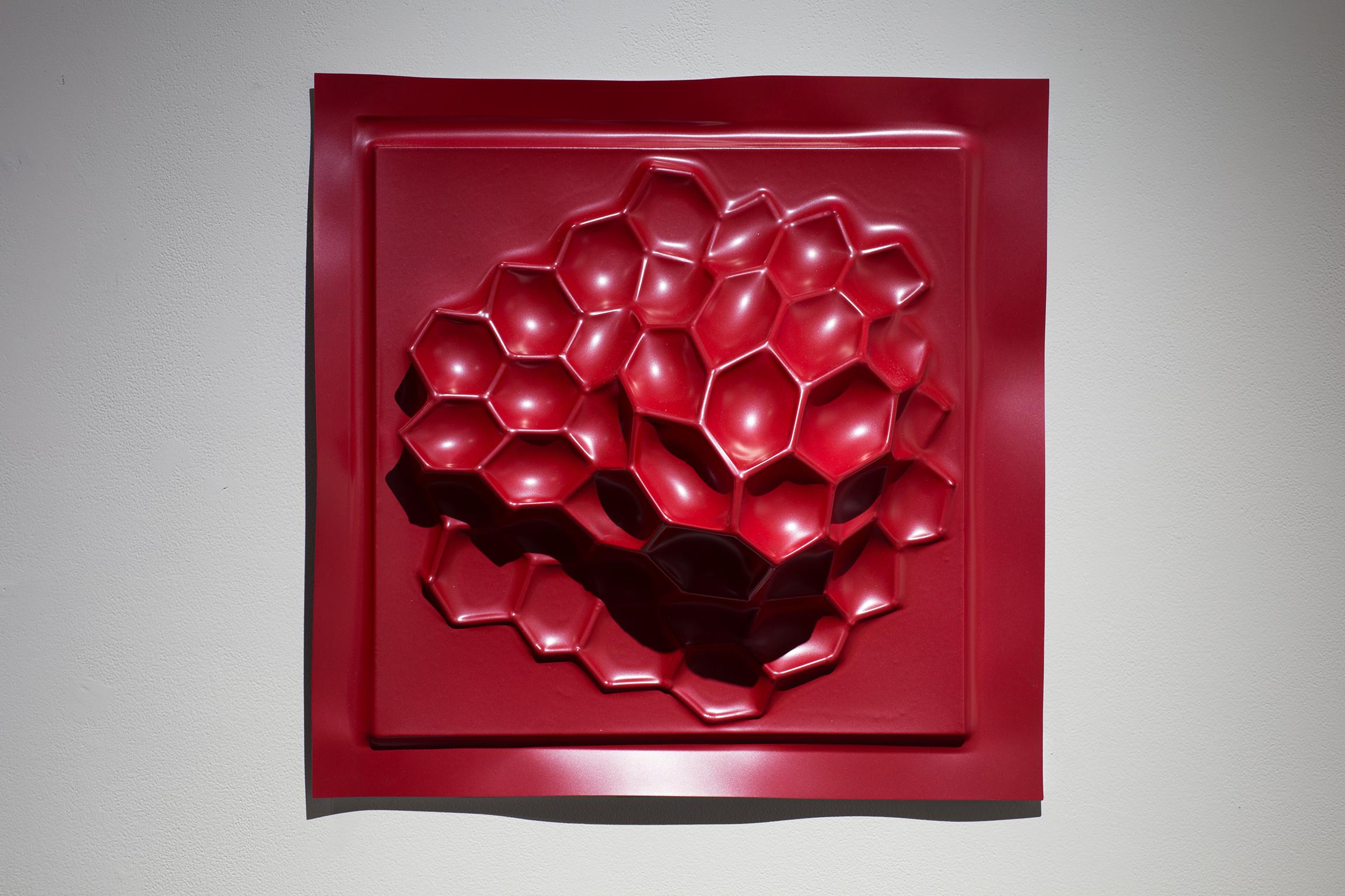 Colleen Wolstenholme Abstract Sculpture - Matrix Index 7 / Red