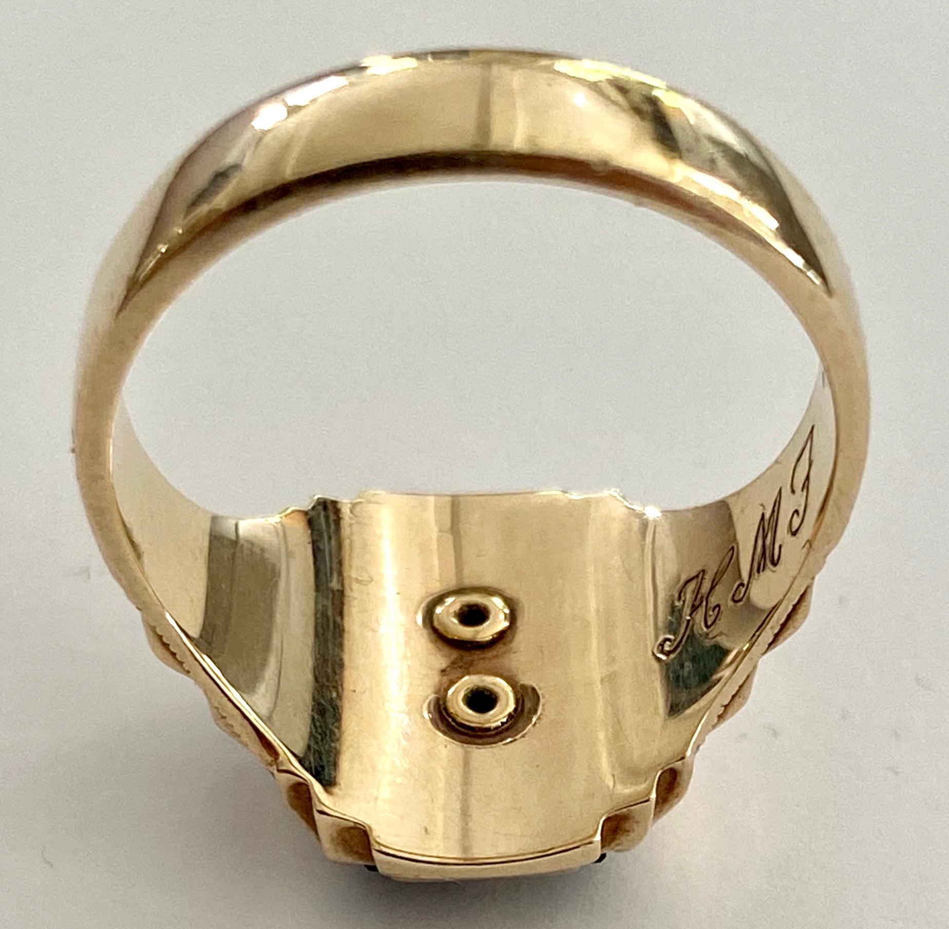 College Ring, Westwood, USA High School, 1958, 10 Karat Gelbgold 2