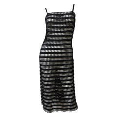 Vestido de seda con encaje geométrico Collette Dinnigan