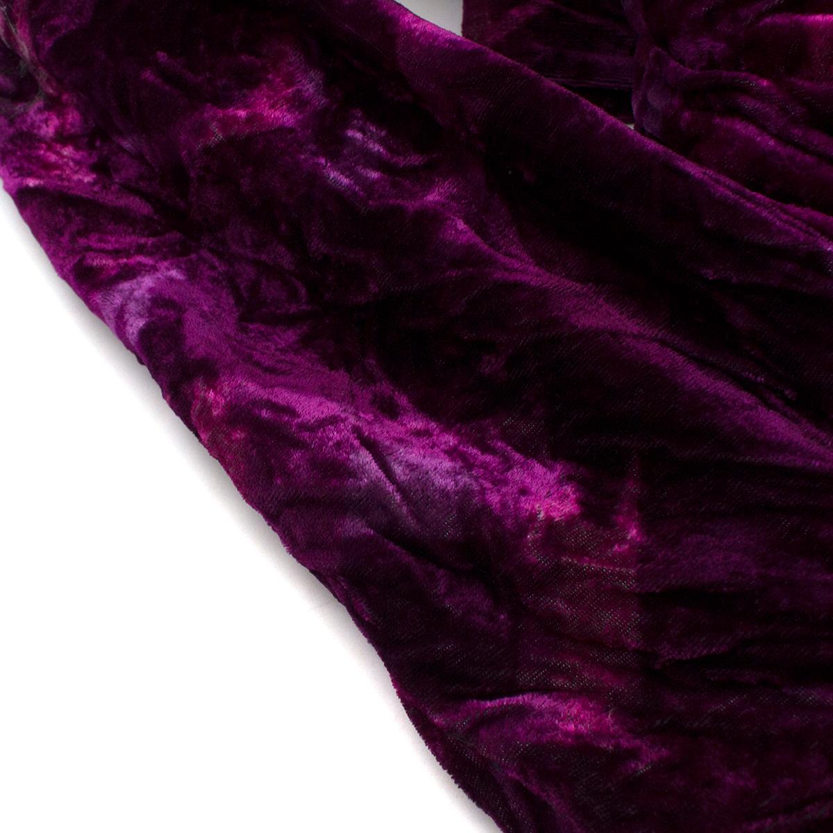 Collette Dinnigan Pink & Purple Oversized Velvet Coat  SIZE L 3