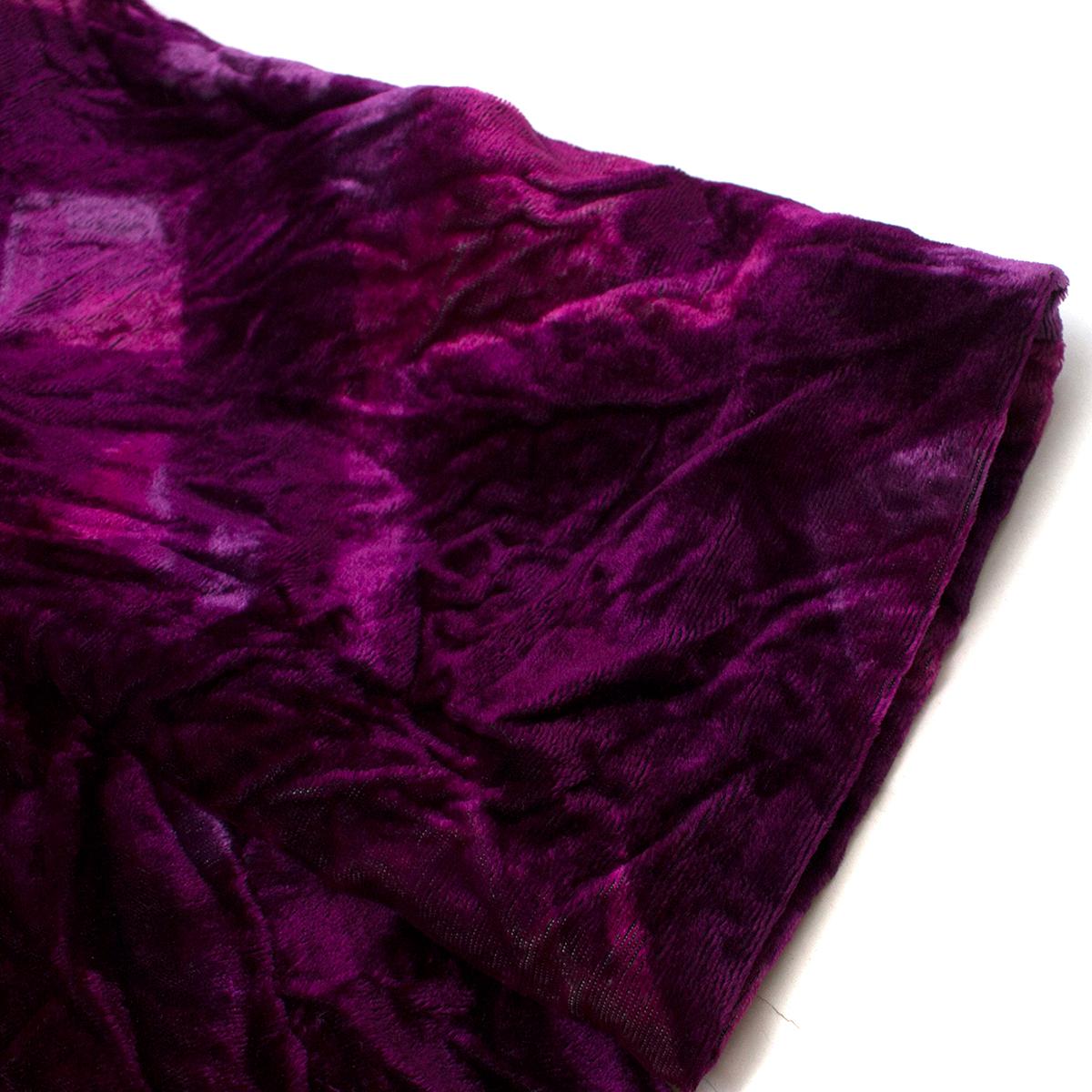 Women's Collette Dinnigan Pink & Purple Oversized Velvet Coat  SIZE L