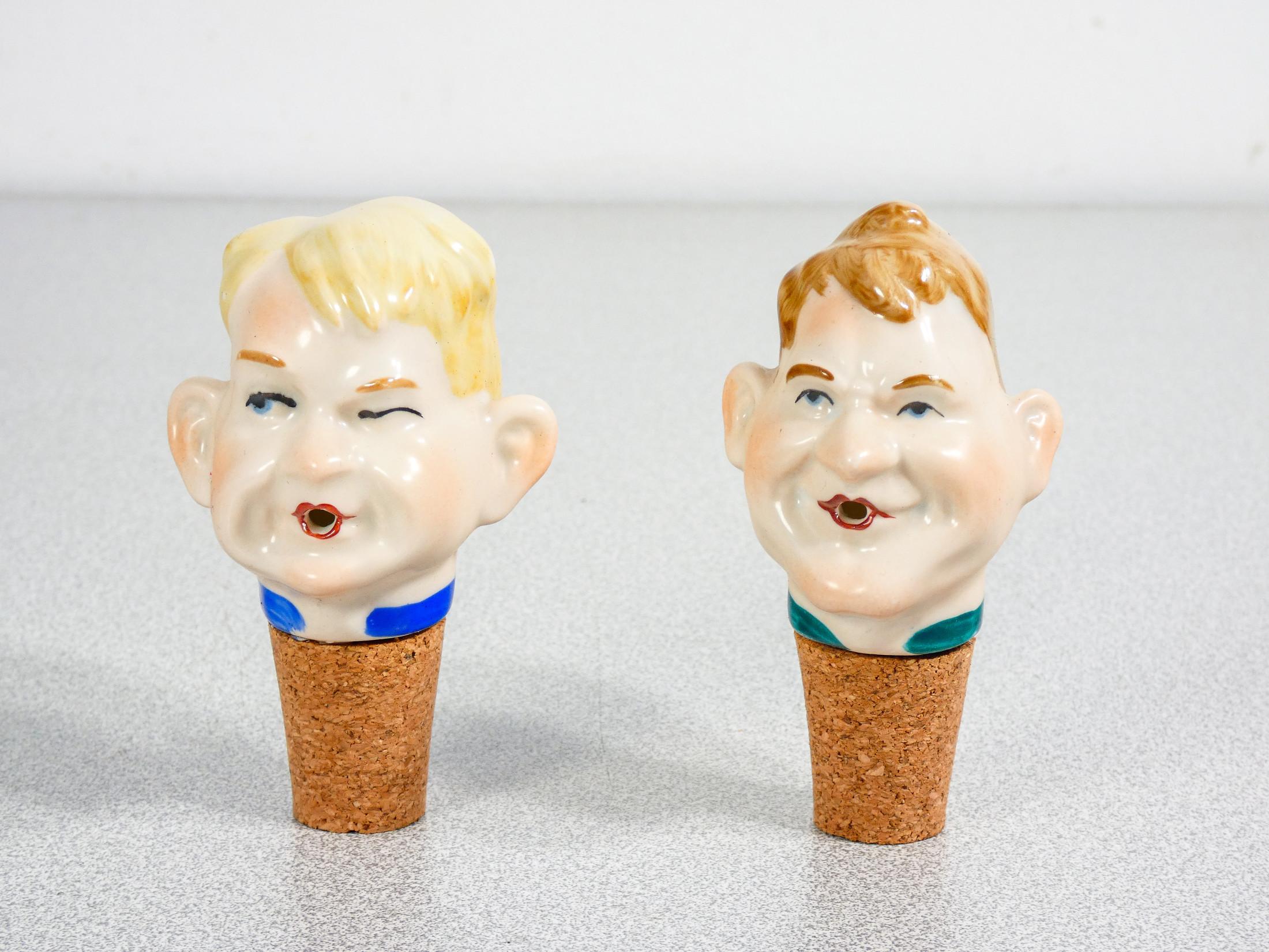 WAGNER & APEL collection of four porcelain and cork stopper-versions In Good Condition For Sale In Torino, IT
