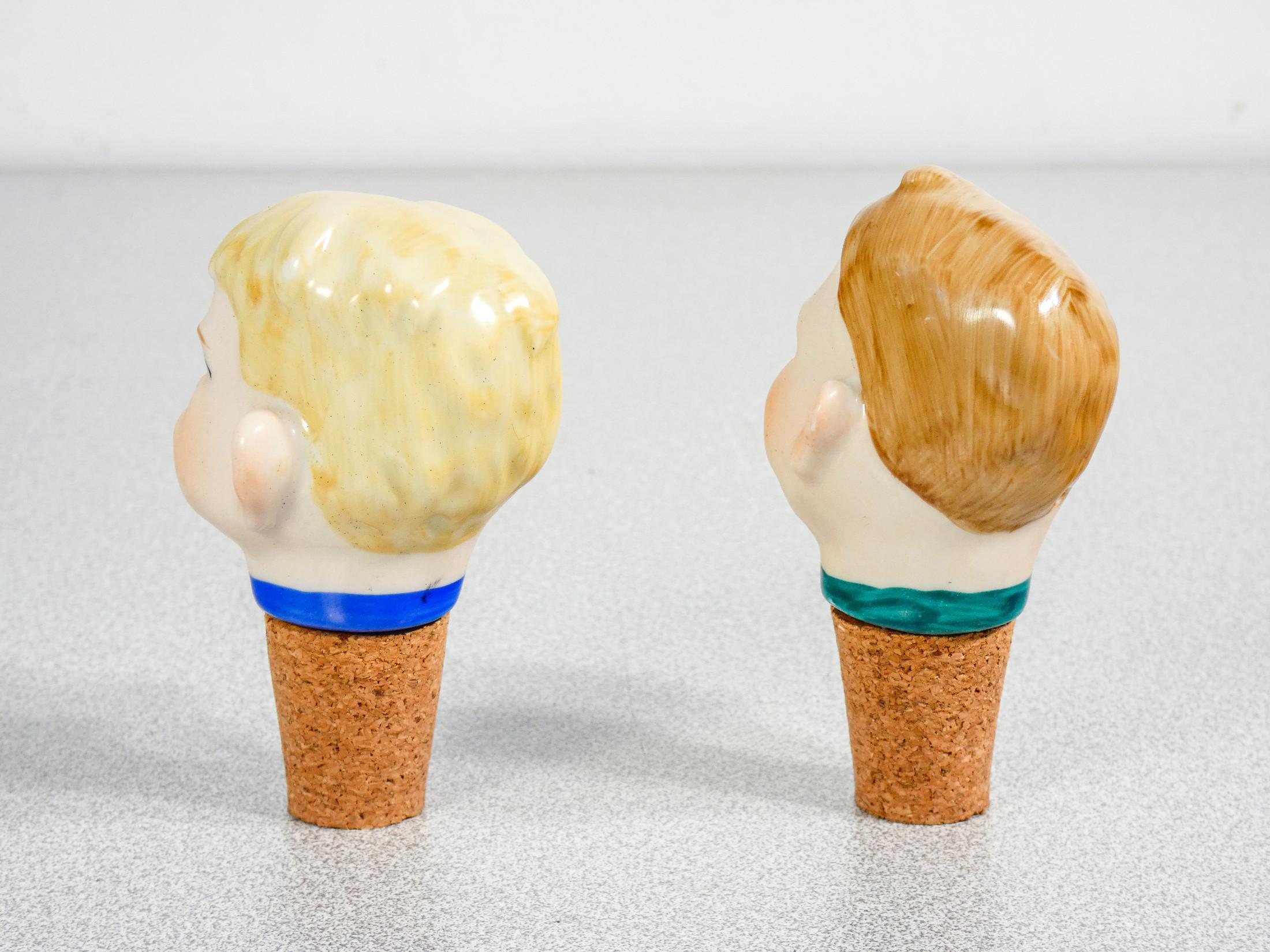 20th Century WAGNER & APEL collection of four porcelain and cork stopper-versions For Sale