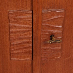 Colli Torino (Est. 1850) Art Nouveau Italian Corner Cabinet Wardrobe Solid Oak