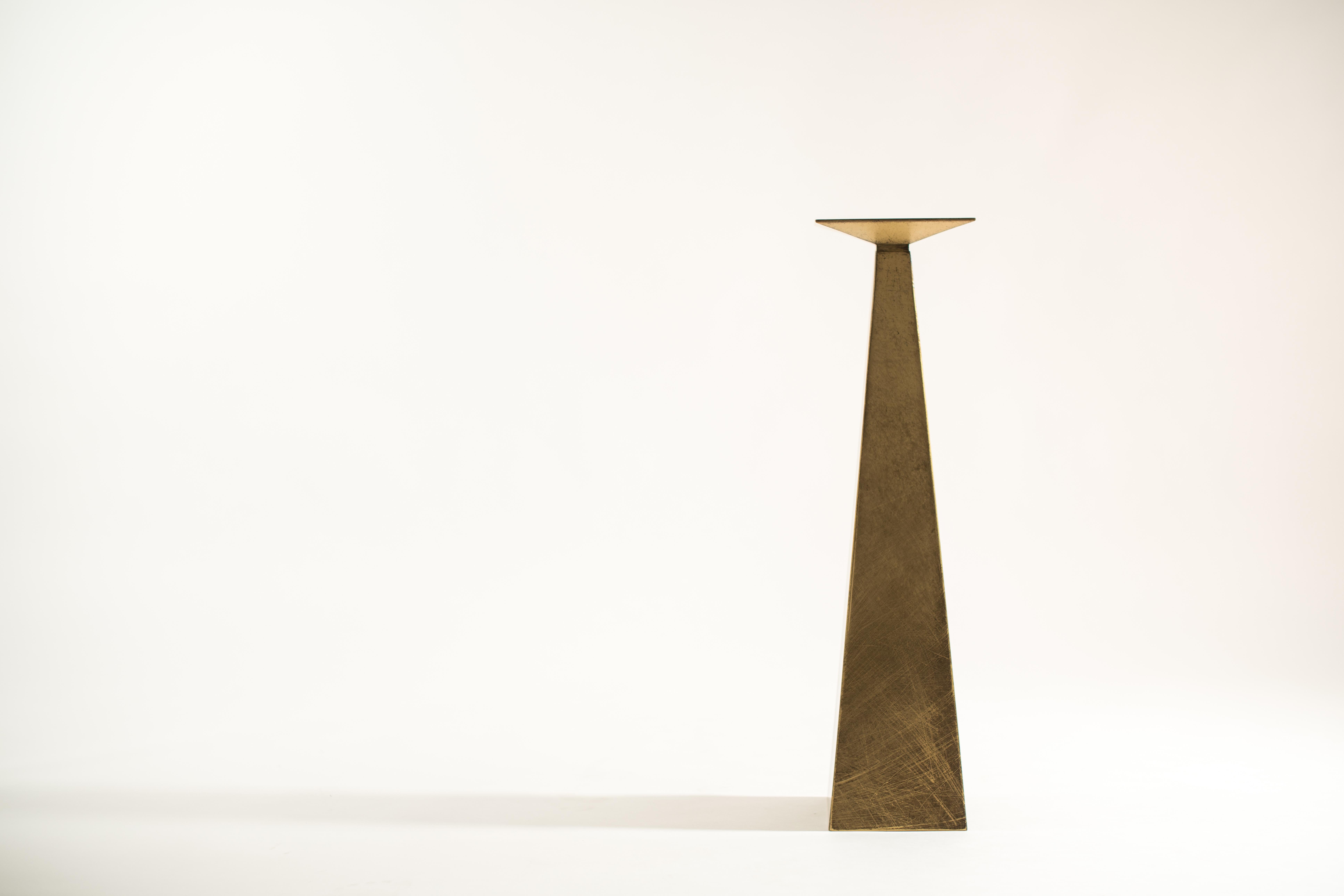 Modern Collide Aged Brass Side Table by Pietro Franceschini