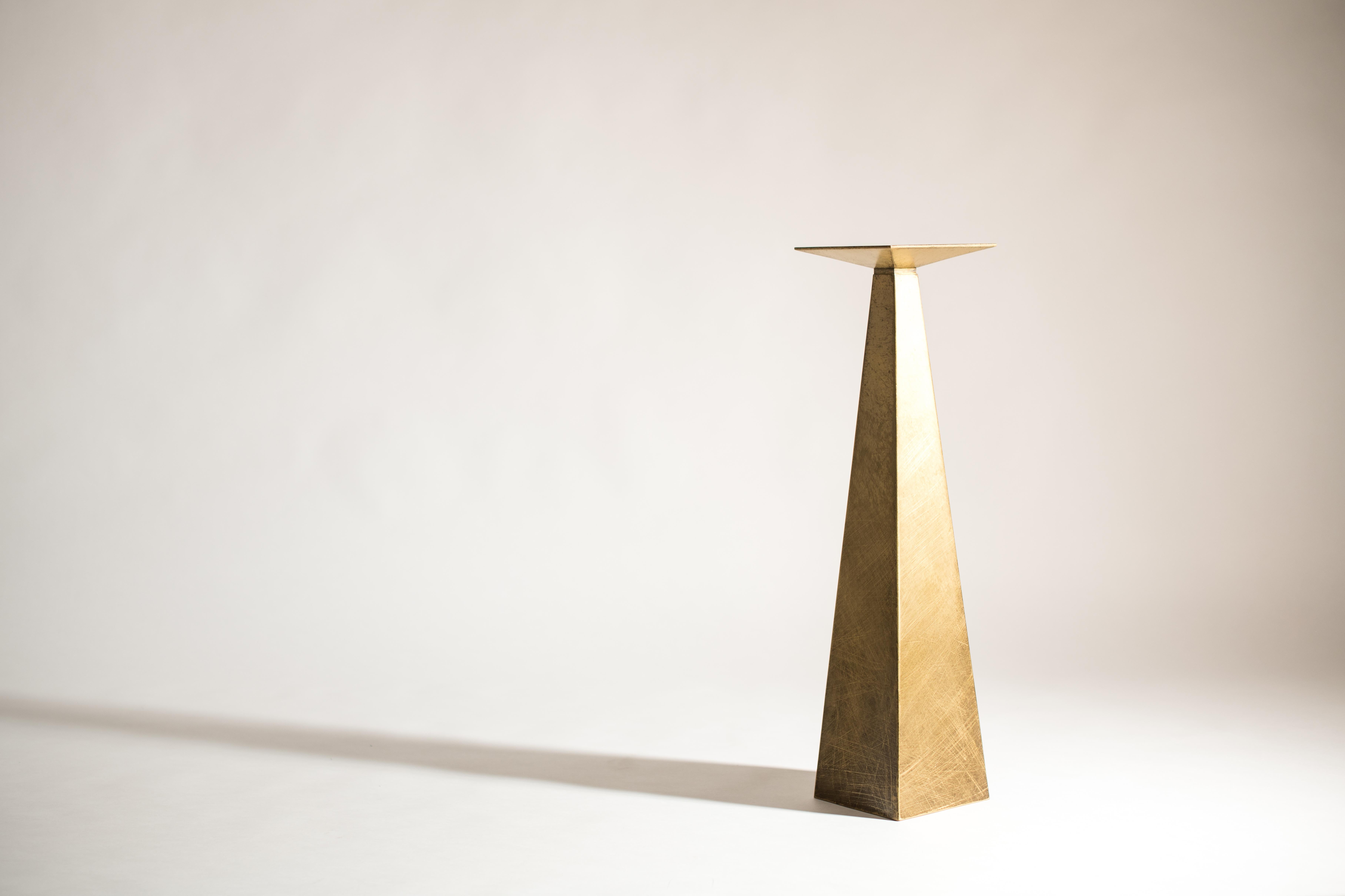 Italian Collide Aged Brass Side Table by Pietro Franceschini