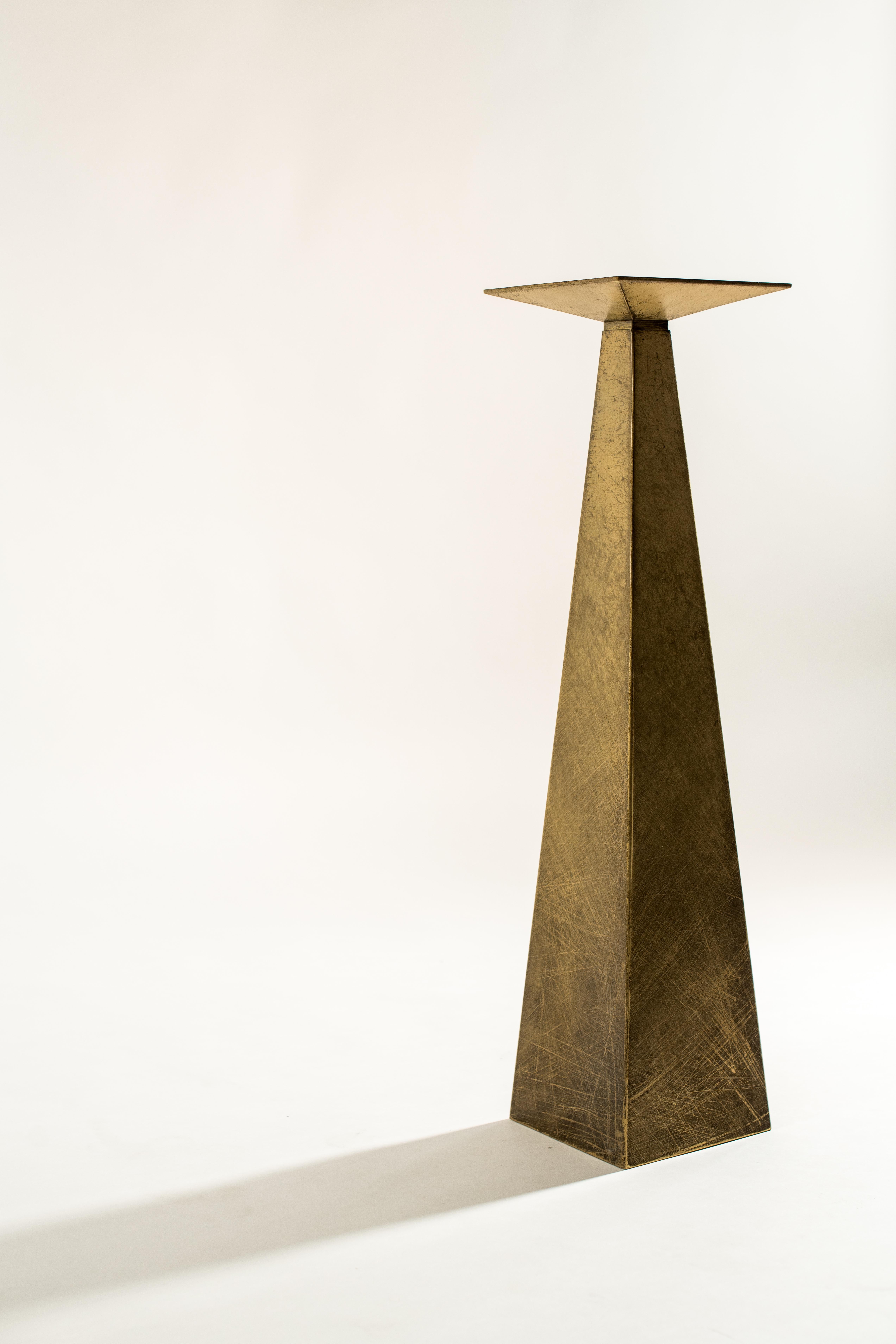 Collide Aged Brass Side Table by Pietro Franceschini In New Condition For Sale In Geneve, CH
