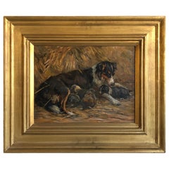 Collie Bitch with Puppies Signed 'J. Murray Thomson' Provenance Christies London