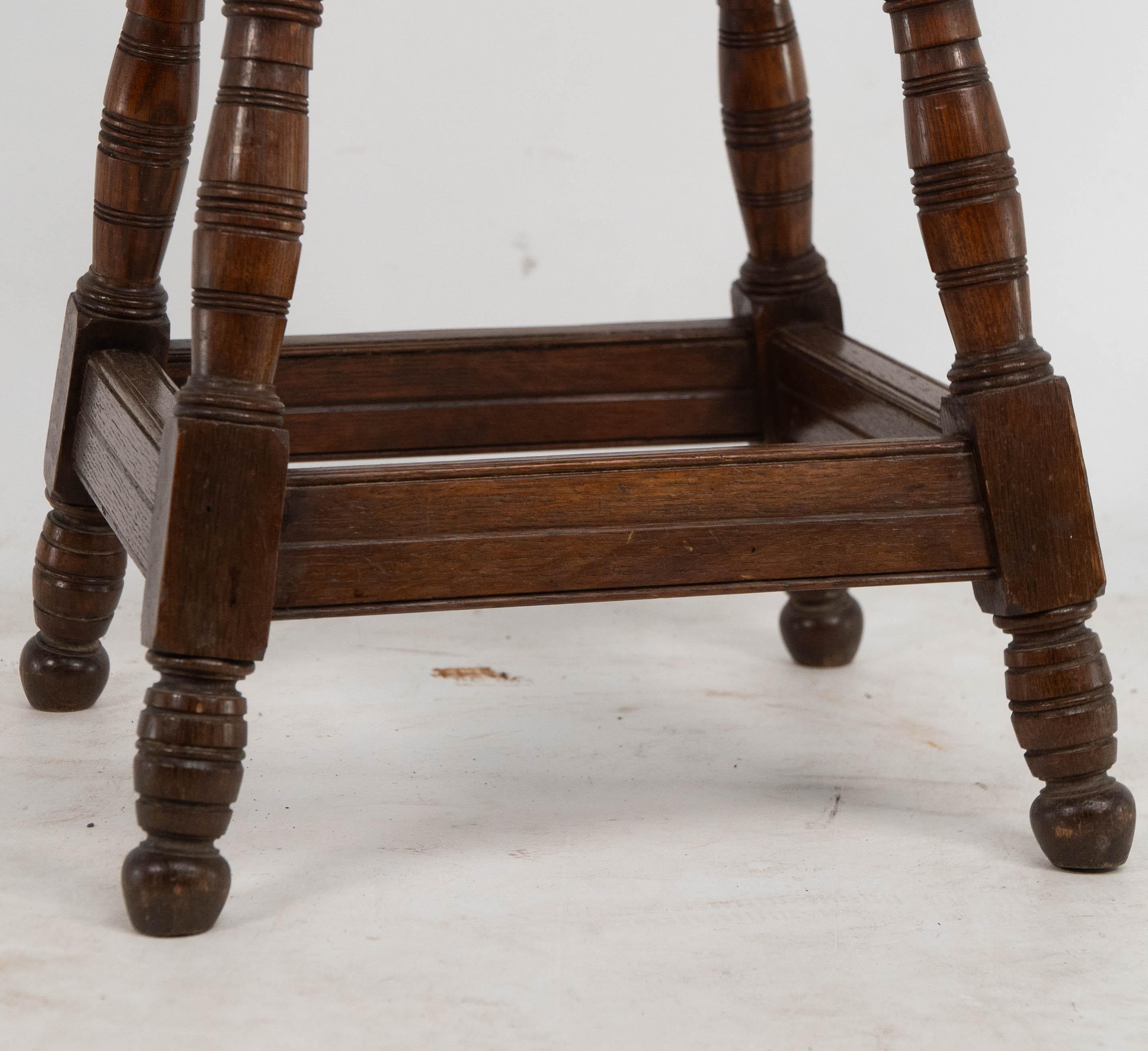 Collier and Plucknett. A rare Gothic Revival oak side table For Sale 5