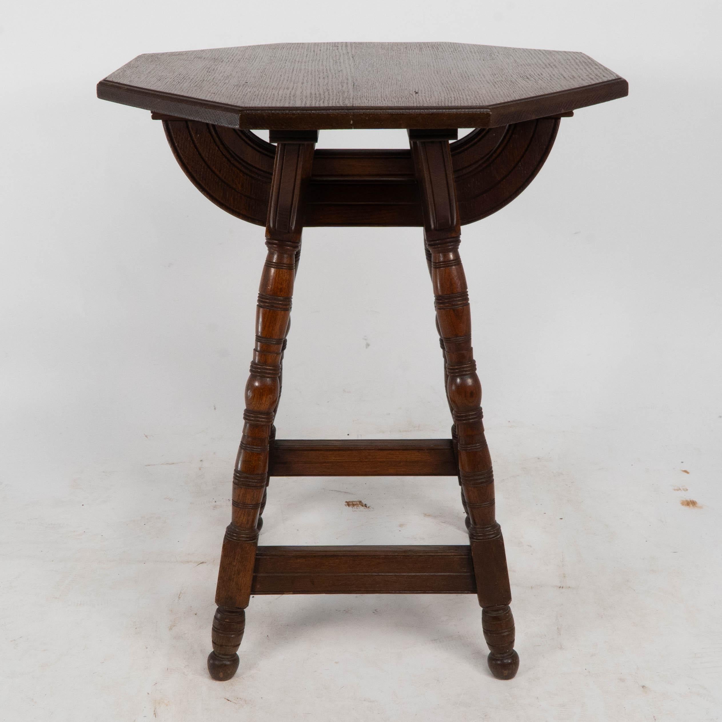 Collier and Plucknett. A rare Gothic Revival oak side table In Good Condition For Sale In London, GB