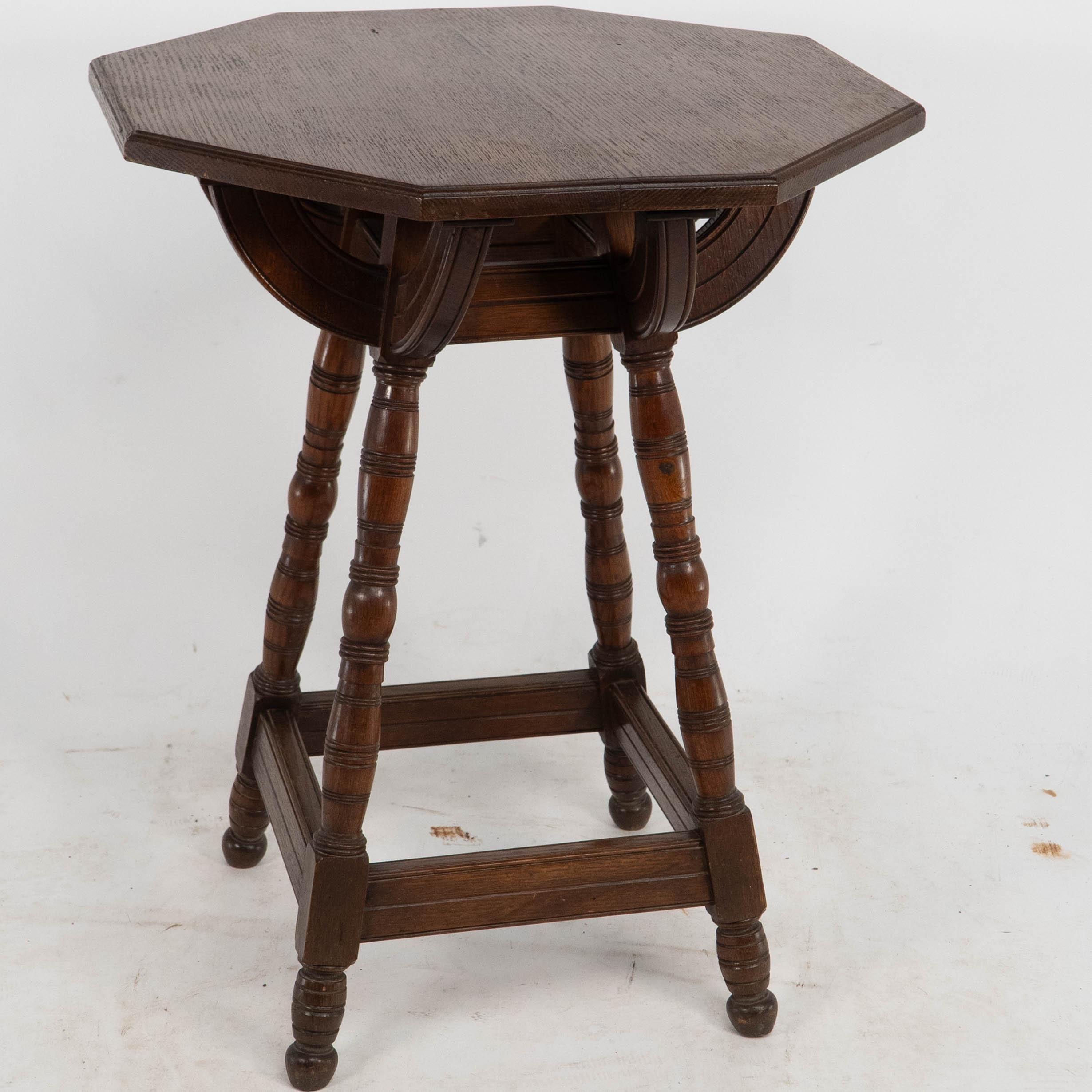 Collier and Plucknett. A rare Gothic Revival oak side table For Sale 2