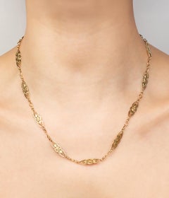 Collier de la fin du 19ème siècle en or 18 carats