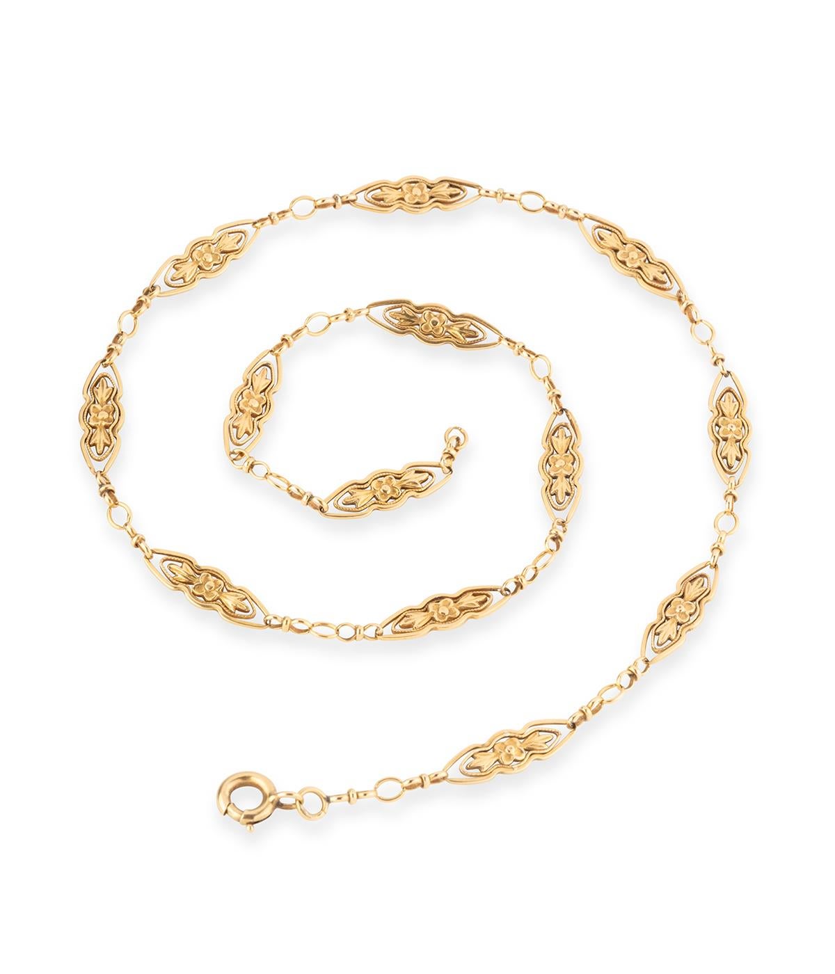 Napoleone III Collier della fine del XIX secolo in oro 18 carati in vendita