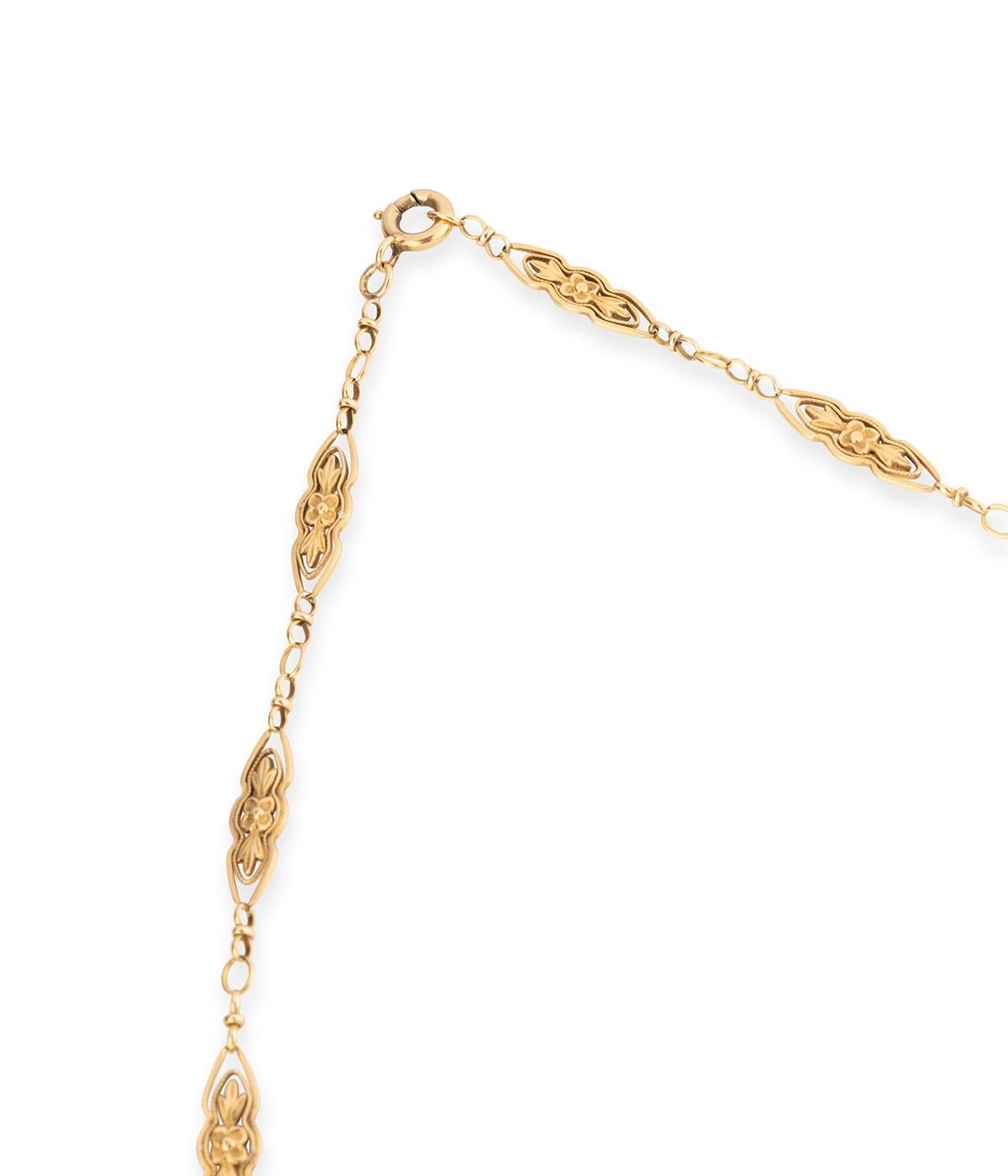 Collier della fine del XIX secolo in oro 18 carati in vendita 1