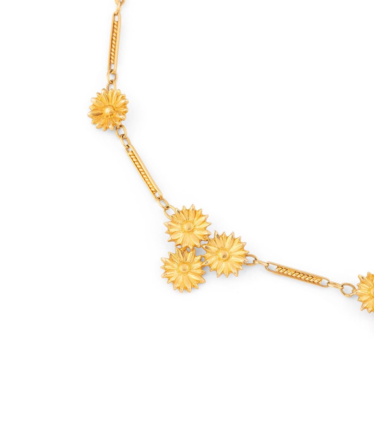 Collier drapperia Art nouveau en or In condizioni ottime in vendita a PARIS, FR