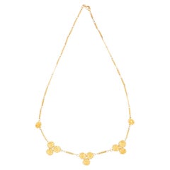 Collier draperie Art nouveau en or